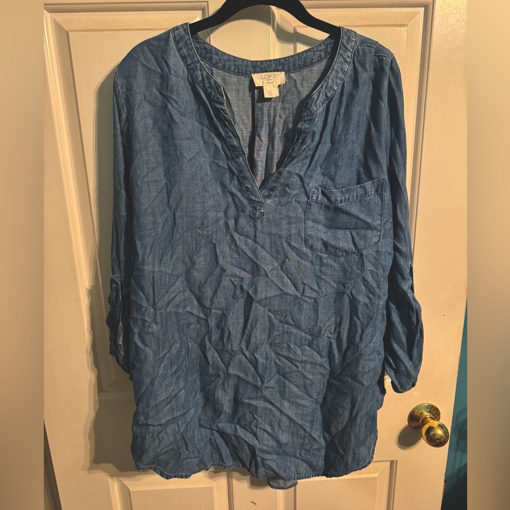 Loft lounge soft denim tunic